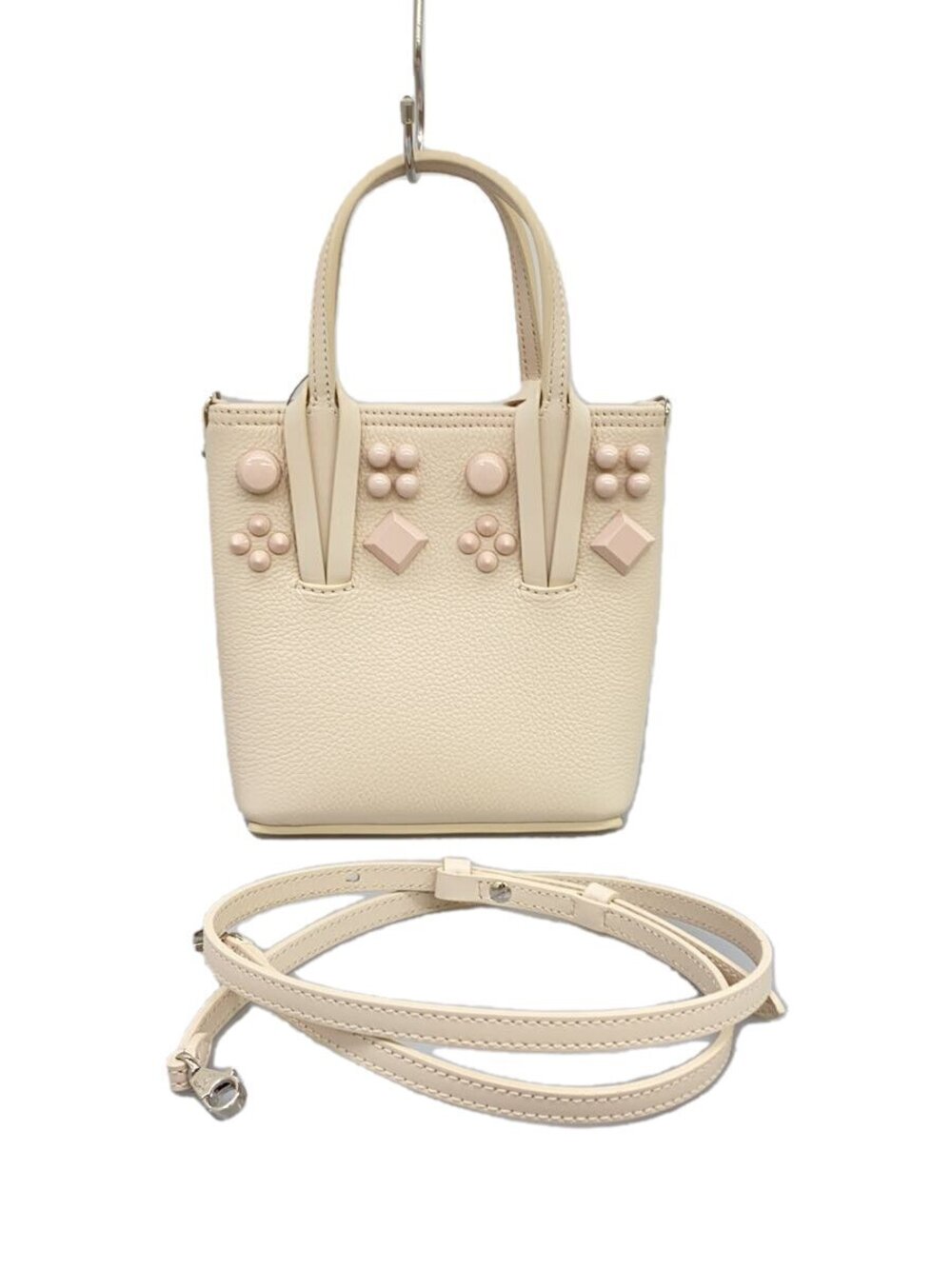 Christian Louboutin Cabata Handbag Leather Pink